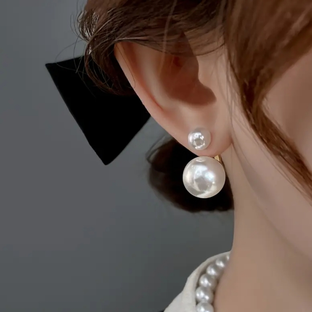 Silver Pearl Drop Earrings